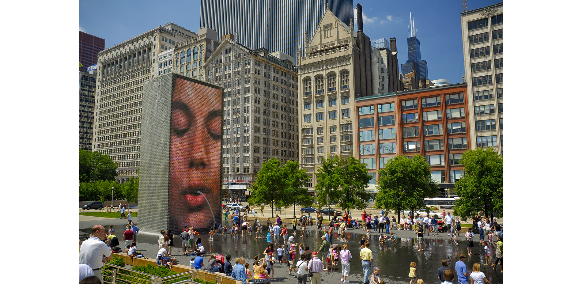 Crown Fountain by Jaume Plensa